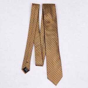 Bill Blass Tie 100% Silk Geometric Pattern Gold Red Blue Made In China Old Money